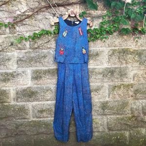 Anthropologie Conditions Apply Bug Beaded Jumpsuit